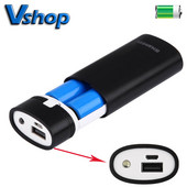 HAWEEL telefono maitinimo bloko dėžutė „pasidaryk pats“ 2 x 18650 baterijos 5600 mAh maitinimo bloko korpuso dėžutė su USB išvestimi ir indikatoriumi, , Baterija neįskaičiuota