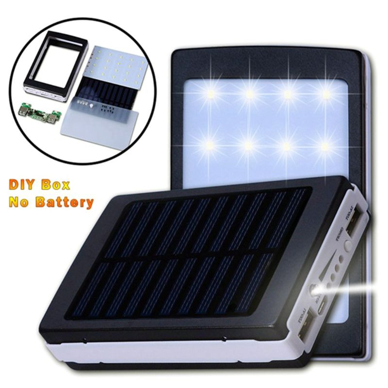 (Bez baterije) 18650 Solar Power Bank punjač DIY nesastavljena kutija Poverbank torbica Pover Bank prijenosni pribor za punjenje za vanjske prostore