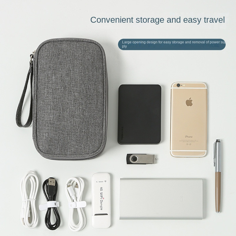 Nešiojamas laikymo krepšys, skirtas Power Bank skaitmeniniam kabelio dėklui, Oxford audinio ausinių telefono laikiklio dėklas kelioniniam krepšiui