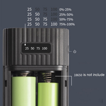 Είσοδος 3 θυρών DIY USB Power Bank Kit Box Case 18650 20700 21700 Φορτιστής μπαταρίας με φακό LED για tablet κινητού τηλεφώνου