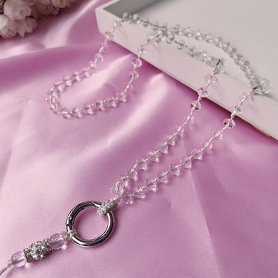 Mobiiltelefoni kaelapael rippuv kaela riputuskett Ripats Kristallhelmed käsitsi valmistatud Kaotsiminekuvastane köis iPhone`i rihma jaoks Eemaldatav