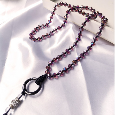 Mobiiltelefoni kaelapael rippuv kaela riputuskett Ripats Kristallhelmed käsitsi valmistatud Kaotsiminekuvastane köis iPhone`i rihma jaoks Eemaldatav