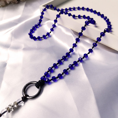 Mobiiltelefoni kaelapael rippuv kaela riputuskett Ripats Kristallhelmed käsitsi valmistatud Kaotsiminekuvastane köis iPhone`i rihma jaoks Eemaldatav