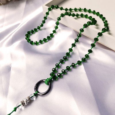 Mobiiltelefoni kaelapael rippuv kaela riputuskett Ripats Kristallhelmed käsitsi valmistatud Kaotsiminekuvastane köis iPhone`i rihma jaoks Eemaldatav