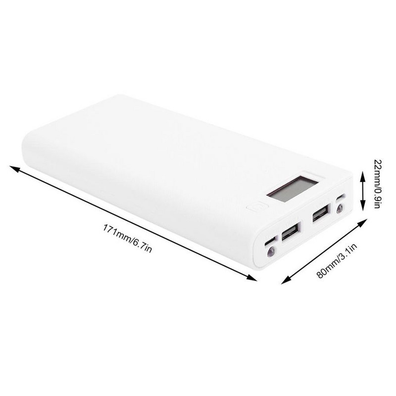8x18650 Кутия за зарядно за батерия Power Bank Държач Калъф Двоен USB LCD цифров дисплей 8*18650 Черупка на батерията Съхранение Организирайте Направи си сам
