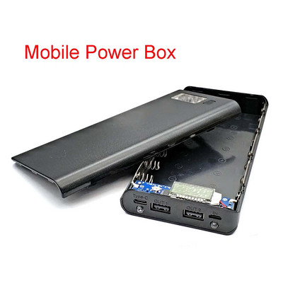 DIY Power Bank 18650 Battery Case Power Bank Battery Storage Box Powerbank Box Charger Shell Case 8*18650 Micro Type-c Interface