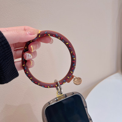 Връзка за мобилен телефон Преносим течен силикон Гривна Катарама Каишка за китка Въже Висяща верига Мека анти-загуба с щипка