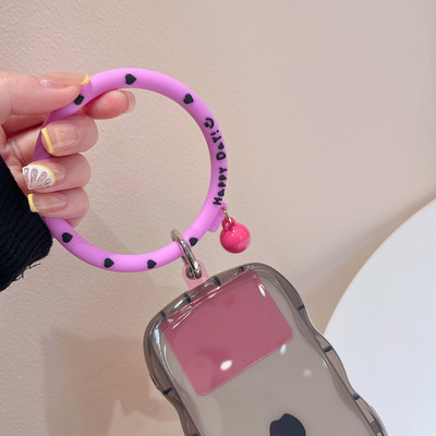 Връзка за мобилен телефон Преносим течен силикон Гривна Катарама Каишка за китка Въже Висяща верига Мека анти-загуба с щипка
