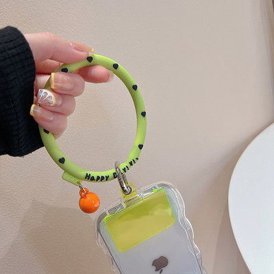 Връзка за мобилен телефон Преносим течен силикон Гривна Катарама Каишка за китка Въже Висяща верига Мека анти-загуба с щипка