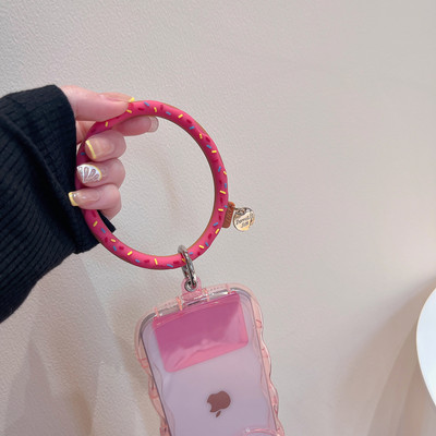 Връзка за мобилен телефон Преносим течен силикон Гривна Катарама Каишка за китка Въже Висяща верига Мека анти-загуба с щипка