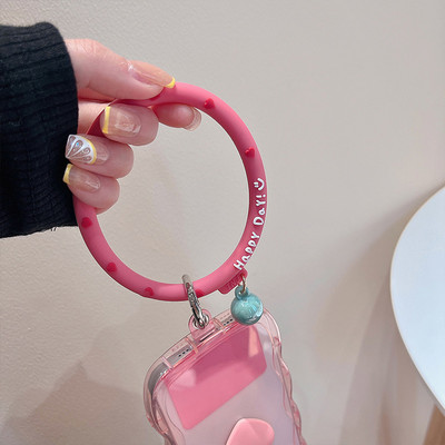 Връзка за мобилен телефон Преносим течен силикон Гривна Катарама Каишка за китка Въже Висяща верига Мека анти-загуба с щипка