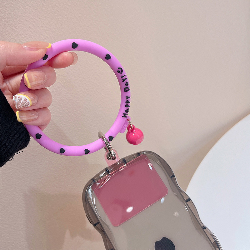 Връзка за мобилен телефон Преносим течен силикон Гривна Катарама Каишка за китка Въже Висяща верига Мека анти-загуба с щипка