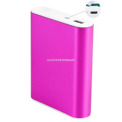 Метален тип C вход Направи си сам 5V 2A USB изход Power Bank Kit Кутия Кутия 4x 18650 зарядно устройство за батерии за мобилен мобилен телефон таблет H3CA