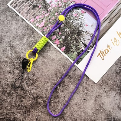 Телефонни бижута Контрастни цветове Каишка за мобилен телефон Weave Каишка за ключодържател Анти-загубена каишка за китка за верижка за телефон Аксесоари