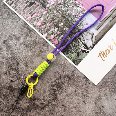 Телефонни бижута Контрастни цветове Каишка за мобилен телефон Weave Каишка за ключодържател Анти-загубена каишка за китка за верижка за телефон Аксесоари