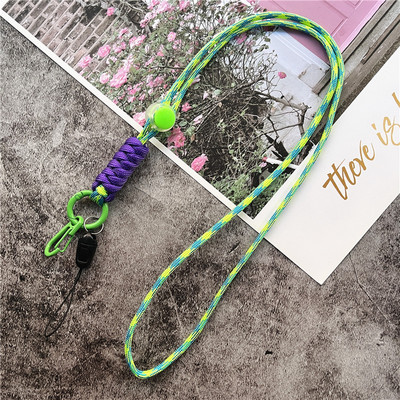 Телефонни бижута Контрастни цветове Каишка за мобилен телефон Weave Каишка за ключодържател Анти-загубена каишка за китка за верижка за телефон Аксесоари