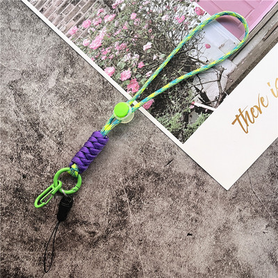 Телефонни бижута Контрастни цветове Каишка за мобилен телефон Weave Каишка за ключодържател Анти-загубена каишка за китка за верижка за телефон Аксесоари