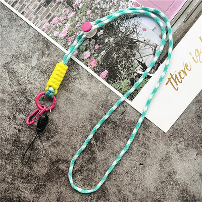 Телефонни бижута Контрастни цветове Каишка за мобилен телефон Weave Каишка за ключодържател Анти-загубена каишка за китка за верижка за телефон Аксесоари