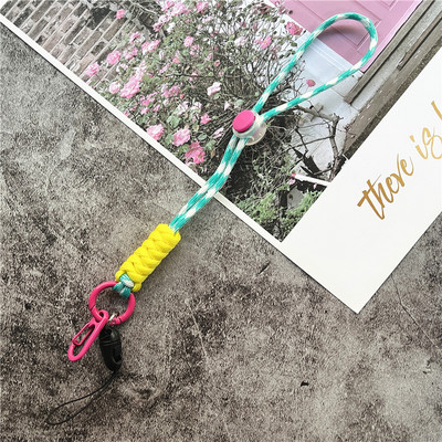 Телефонни бижута Контрастни цветове Каишка за мобилен телефон Weave Каишка за ключодържател Анти-загубена каишка за китка за верижка за телефон Аксесоари