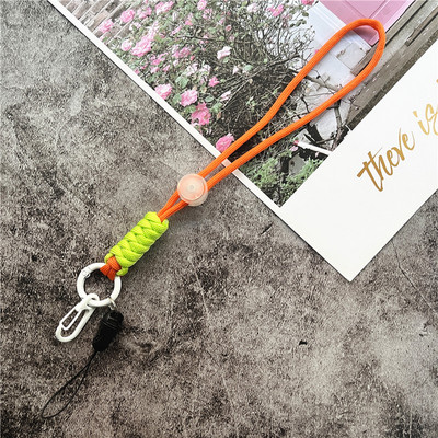 Телефонни бижута Контрастни цветове Каишка за мобилен телефон Weave Каишка за ключодържател Анти-загубена каишка за китка за верижка за телефон Аксесоари
