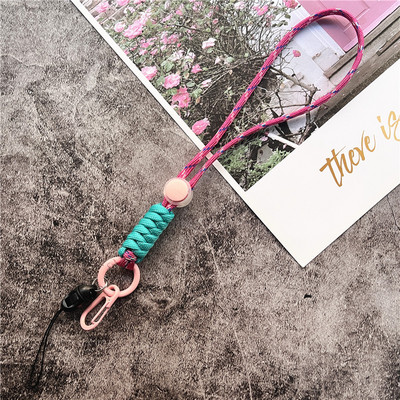 Телефонни бижута Контрастни цветове Каишка за мобилен телефон Weave Каишка за ключодържател Анти-загубена каишка за китка за верижка за телефон Аксесоари