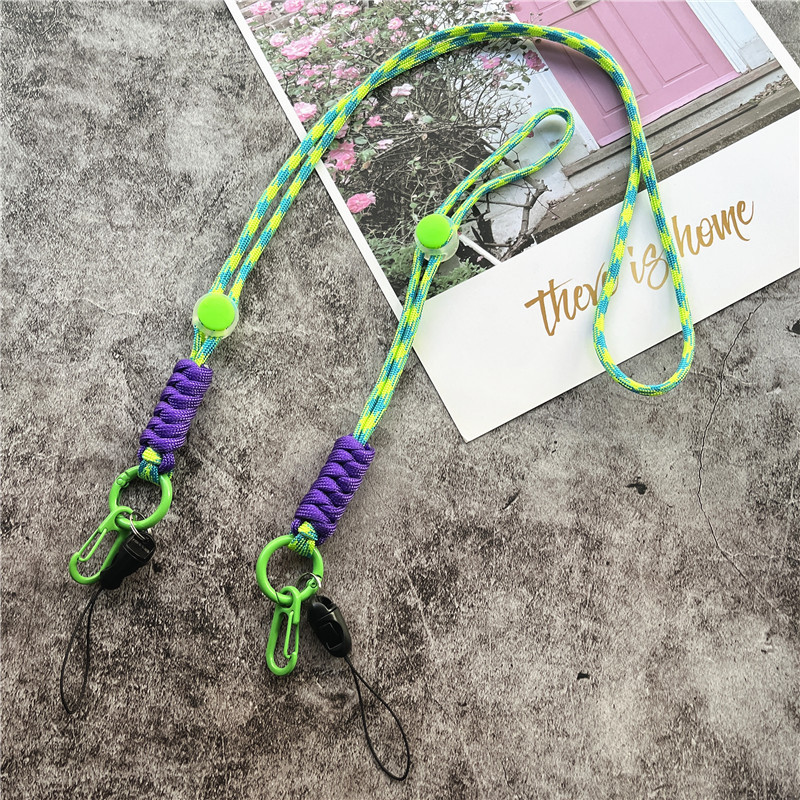 Телефонни бижута Контрастни цветове Каишка за мобилен телефон Weave Каишка за ключодържател Анти-загубена каишка за китка за верижка за телефон Аксесоари