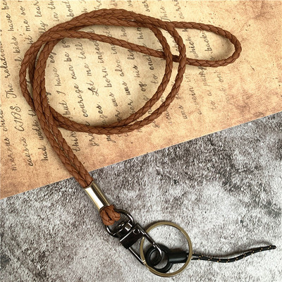 New style Braided Straps For Keys Lanyard Mobile Keychains Neck Straps High quality Leather Rope Mobile Phone Chain Lanyards