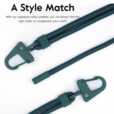 Луксозно 160*2,5 см регулируемо въже за кука за ключове за калъф за мобилен телефон Цветно найлоново колие