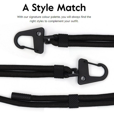 Луксозно 160*2,5 см регулируемо въже за кука за ключове за калъф за мобилен телефон Цветно найлоново колие