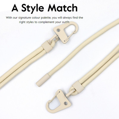 Луксозно 160*2,5 см регулируемо въже за кука за ключове за калъф за мобилен телефон Цветно найлоново колие