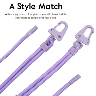 Луксозно 160*2,5 см регулируемо въже за кука за ключове за калъф за мобилен телефон Цветно найлоново колие