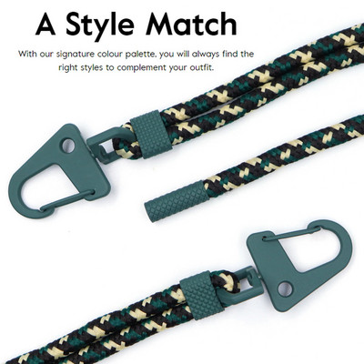 Луксозно 160*2,5 см регулируемо въже за кука за ключове за калъф за мобилен телефон Цветно найлоново колие