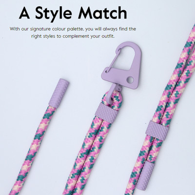 Луксозно 160*2,5 см регулируемо въже за кука за ключове за калъф за мобилен телефон Цветно найлоново колие
