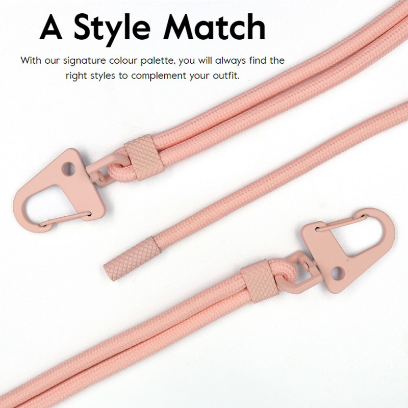 Луксозно 160*2,5 см регулируемо въже за кука за ключове за калъф за мобилен телефон Цветно найлоново колие