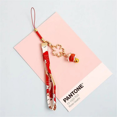 Kawaii каишки за мобилен телефон Чар Lucky Cat Ключодържател Връзка за iPhone Къса каишка за мобилен телефон Въже Въжета Сладка мобилна висулка