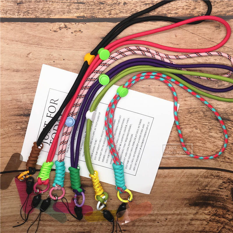 Универсален шнур за каишка за телефон за закачане на мобилен телефон Висулка за мобилен калъф Подвижен регулируем кабел за ключове Въже презрамки за врата