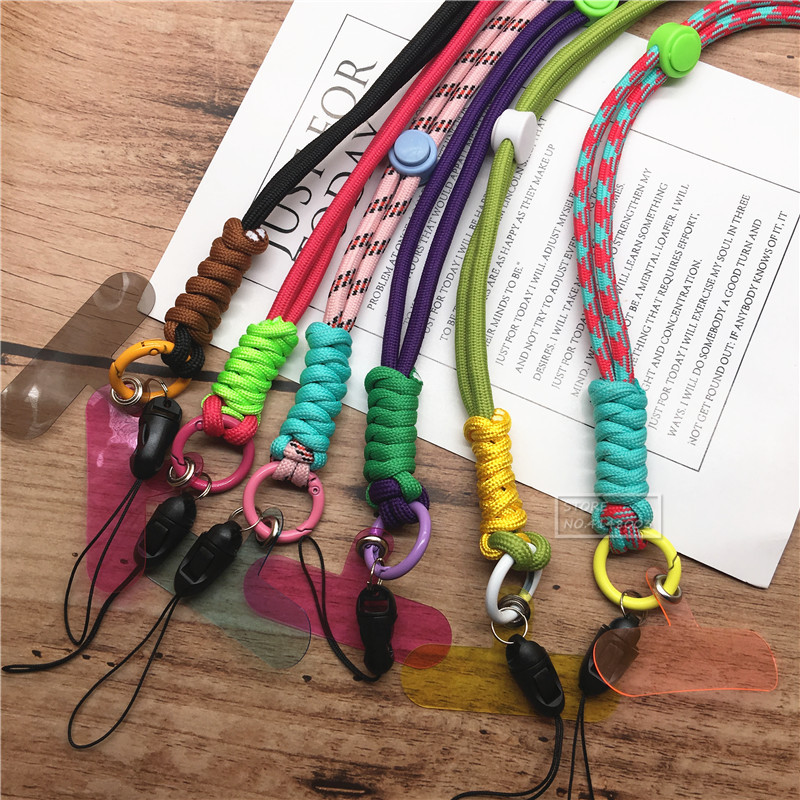 Универсален шнур за каишка за телефон за закачане на мобилен телефон Висулка за мобилен калъф Подвижен регулируем кабел за ключове Въже презрамки за врата