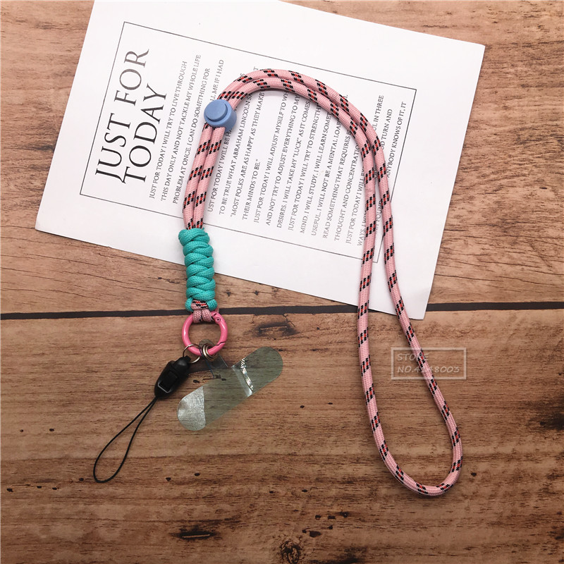 Универсален шнур за каишка за телефон за закачане на мобилен телефон Висулка за мобилен калъф Подвижен регулируем кабел за ключове Въже презрамки за врата