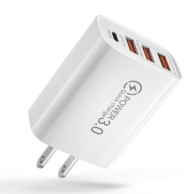 60W USB C punjač Brzo punjenje Quick Charge 3.0 Punjač za mobilni telefon Tip C adapter za iPhone 14 13 Xiaomi 12 Samsung Huawei