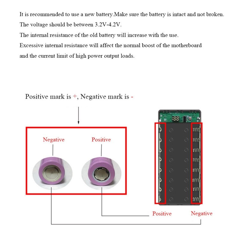 L8 LCD дисплей 18650 Държач за батерия Калъф за батерии Кутия за съхранение Направи си сам 8x18650 акумулаторна батерия Направи си сам кутия за захранване