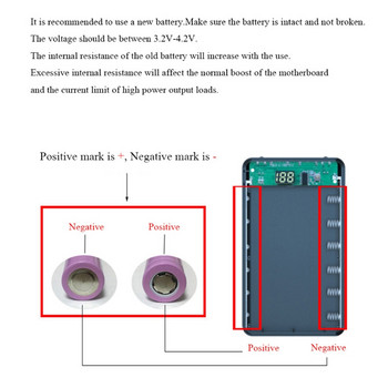 6-слотова отделяща се батерия Power Shell Направи си сам Power Bank Case 18650 Battery Holder Case Dual USB Power Box Power Bank Части за Направи си сам