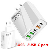 Φορτιστής USB C Γρήγορη φόρτιση 65W Τύπος C PD QC3.0 Προσαρμογέας κινητού τηλεφώνου για iPhone Xiaomi Huawei Samsung ipad Realme Oneplus Tablet