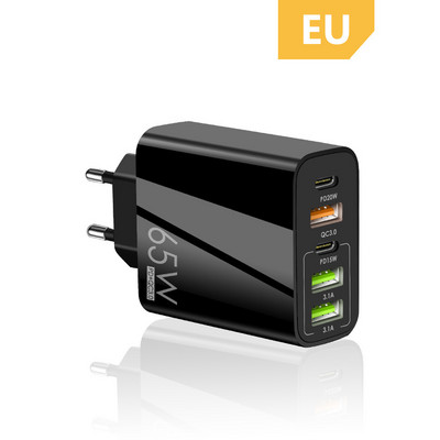 Φορτιστής USB C Γρήγορη φόρτιση 65W Τύπος C PD QC3.0 Προσαρμογέας κινητού τηλεφώνου για iPhone Xiaomi Huawei Samsung ipad Realme Oneplus Tablet