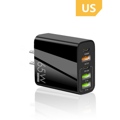 Φορτιστής USB C Γρήγορη φόρτιση 65W Τύπος C PD QC3.0 Προσαρμογέας κινητού τηλεφώνου για iPhone Xiaomi Huawei Samsung ipad Realme Oneplus Tablet