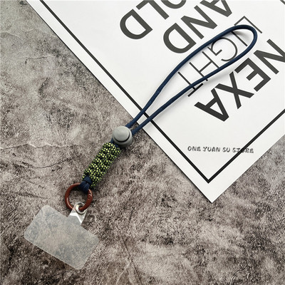 Талисман за мобилен телефон Регулируема каишка за китка за телефон Каишка за ръка с прозрачна карта Аксесоари за надграждане на ремък Универсална висулка