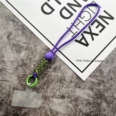 Талисман за мобилен телефон Регулируема каишка за китка за телефон Каишка за ръка с прозрачна карта Аксесоари за надграждане на ремък Универсална висулка