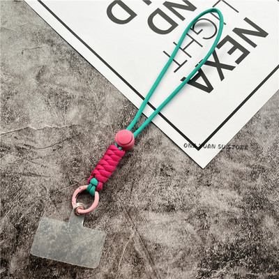 Талисман за мобилен телефон Регулируема каишка за китка за телефон Каишка за ръка с прозрачна карта Аксесоари за надграждане на ремък Универсална висулка