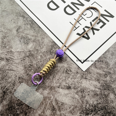 Талисман за мобилен телефон Регулируема каишка за китка за телефон Каишка за ръка с прозрачна карта Аксесоари за надграждане на ремък Универсална висулка