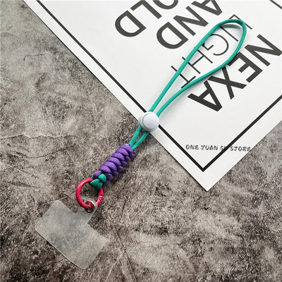 Талисман за мобилен телефон Регулируема каишка за китка за телефон Каишка за ръка с прозрачна карта Аксесоари за надграждане на ремък Универсална висулка