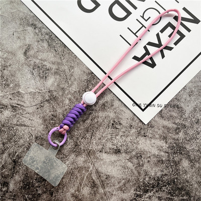 Талисман за мобилен телефон Регулируема каишка за китка за телефон Каишка за ръка с прозрачна карта Аксесоари за надграждане на ремък Универсална висулка